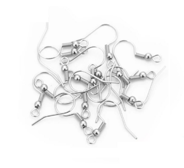 Franse Oorbelhaken - Oorbelhangers - DIY - Oorbellen Maken - 925 Sterling Zilver - 18mm - 10 Stuks