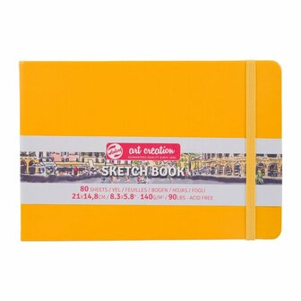 Art creation schetsboek 21x14,8 cm 140g golden yellow