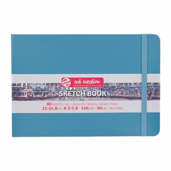 Art creation schetsboek 21x14,8 cm 140g lake blue