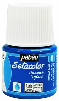 Pebeo setacolor opaque - 11 cobalt blue 45 ml