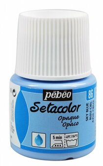 Pebeo setacolor opaque - 86 sky blue 45 ml