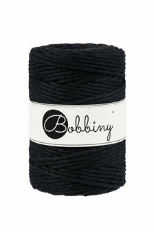 Bobbiny macrame koord 5 mm - black