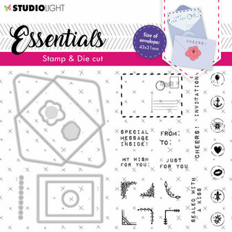 Stamp &amp; Die cut set - Essentials rectangular envelope nr. 55