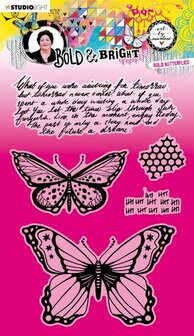 Clear stamps Art by Marlene Bold &amp; Bright - Bold butterflies nr. 126