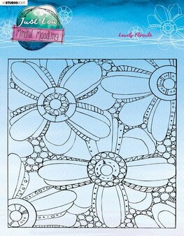 Clear stamp Lovely florals - Mindful moodling nr. 193