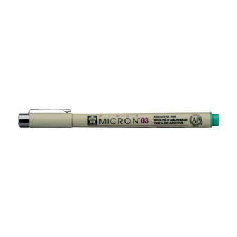 Sakura Pigma Micron 03 pen groen