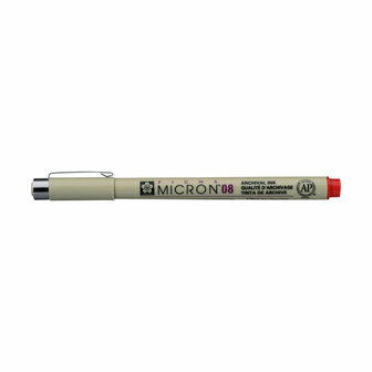 Sakura Pigma Micron 08 pen rood