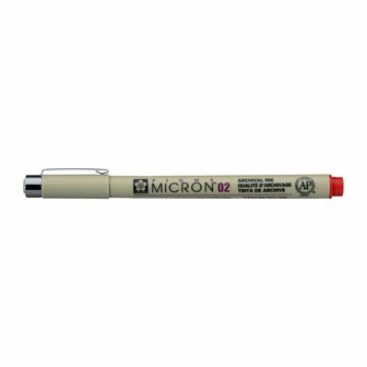 Sakura Pigma Micron 02 pen rood