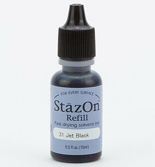 Stazon Jet black refill 15 ml