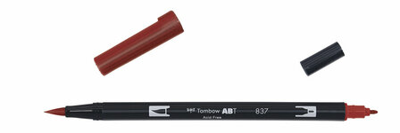 Tombow ABT Dual Brush Pen&nbsp;837 wine red