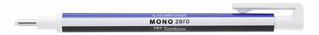 Tombow Mono zero precisie gumvulpotlood rond (blauw/wit/zwart)