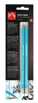 Caran d&#039;Ache Sketcher non-photo blue pencil 2 stuks