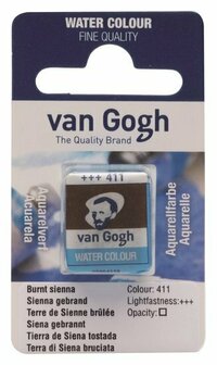 van Gogh aquarelverf napje 411 sienna gebrand