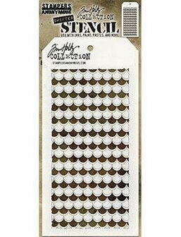 Tim Holtz shifter layering stencil nr. 128 scallop