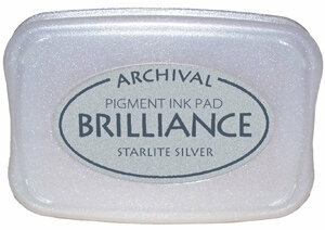 Inktkussen Brilliance Starlite silver groot