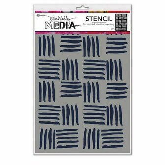 Dina Wakley media stencil - cross hatch