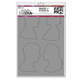 Dina Wakley media mask + stencil - profiles