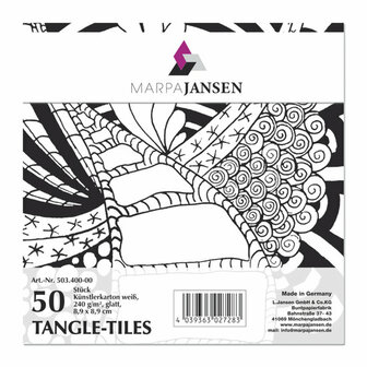 Marpa Jansen 50 tangle tiles wit