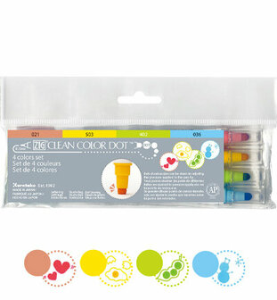 Zig Clean Color Dot set 4 kleuren