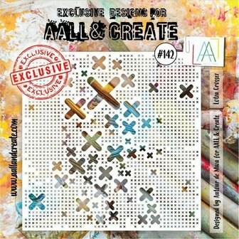 Aall &amp; Create stencil - Lotza crossez 15 x 15 cm