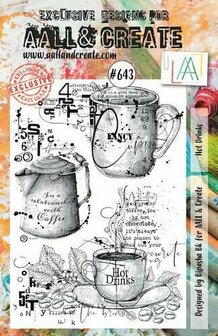 Aall &amp; Create clearstamps A5 - Hot drinks