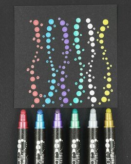 Zig Clean Color Dot metallic set 6 kleuren