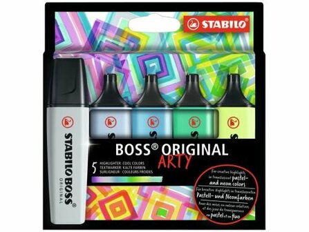 Stabilo Boss Arty cool set 5 markers