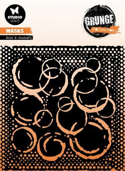 Mask stencil Dots &amp; stains - Grunge collection nr. 157