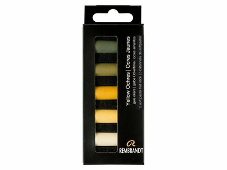 Rembrandt 5 halve softpastels set gele okers