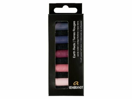 Rembrandt 5 halve softpastels set rode aarde