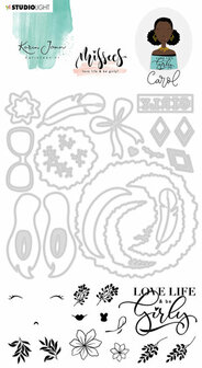 Clear stamps &amp; Die cut A5 - Karin Joan Missees collection nr. 05