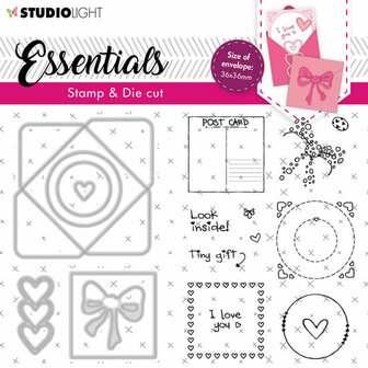 Stamp &amp; Die cut set - Essentials square envelope nr. 56