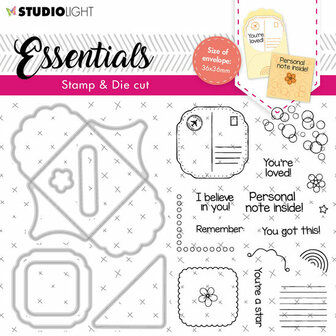 Stamp &amp; Die cut set - Essentials square fancy envelope nr. 58