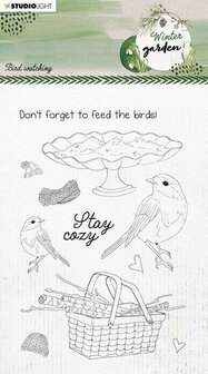 Clear stamp Bird watching - Winter garden nr. 161