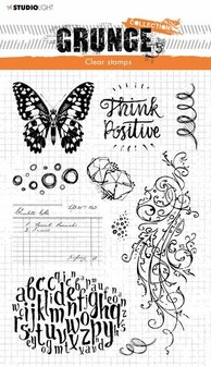 Clear stamps Elements butterfly - Grunge collection nr. 207