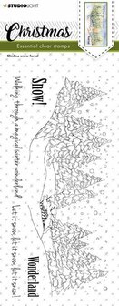 Clear stamp Slimline snow forest - Christmas essentials 1 nr. 242