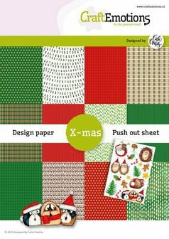 Papierblok A5 - Hedgy &amp; Guine pig X-mas 12 + 1 vel Carla Creaties