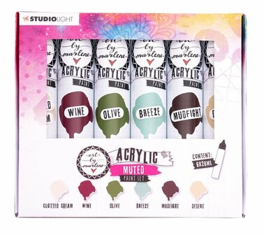 Acrylic paint Muted paintset - Art by Marlene essentials nr. 105