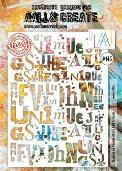 Aall &amp; Create stencil - Jumbo abcs A4