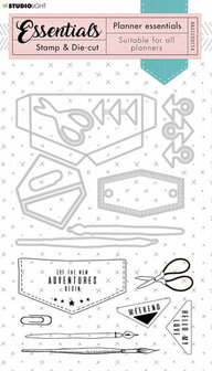 Stamp &amp; Die cut set - planner essentials jeans nr. 54