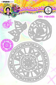 Embossing Die cut stencil Geo mandala - Marlene&#039;s world nr. 15