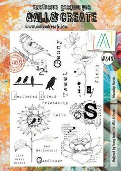 Aall &amp; Create clearstamps A4 - Friendship florals