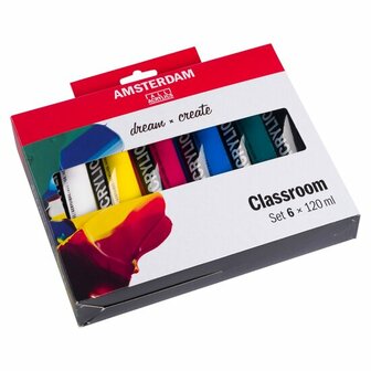 Amsterdam standaard acrylverf educatie set 6 x 120 ml