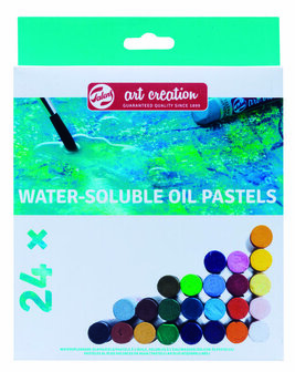 Art creation wateroplosbare oliepastels set 24 stuks