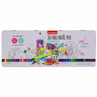 Bruynzeel fineliner set 36 kleuren