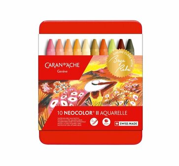 Caran d&#039;Ache Neocolor II set 10 kleuren - warm