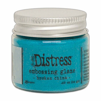 Distress embossing glaze broken china