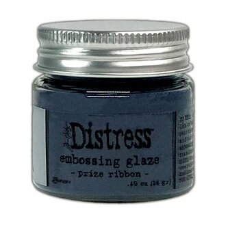 Distress embossing glaze prize ribbon