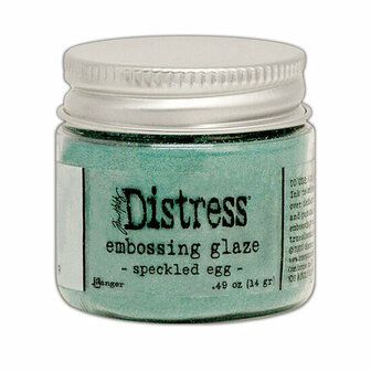 Distress embossing glaze speckled egg