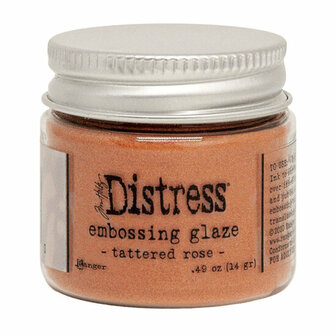 Distress embossing glaze tattered rose